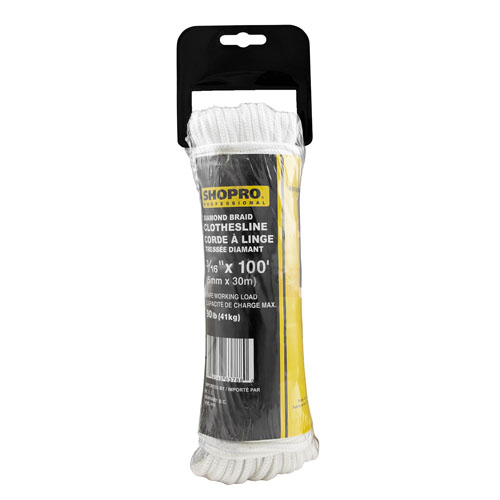 SHOPRO R001495A Rope Clothline Dim.Br.3/16x100