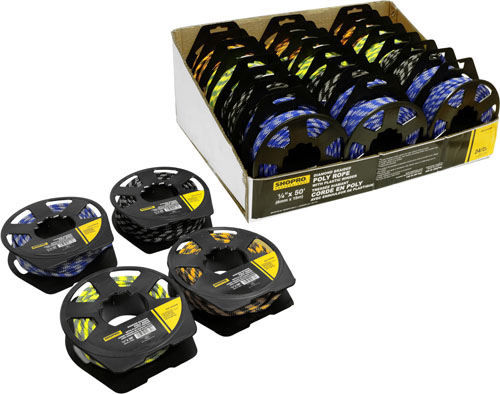 SHOPRO R001555DSP 1/4"x50' DIAMOND BRAIDED PP