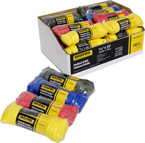 SHOPRO R001620DSP Paracord PP 5/32x50ft