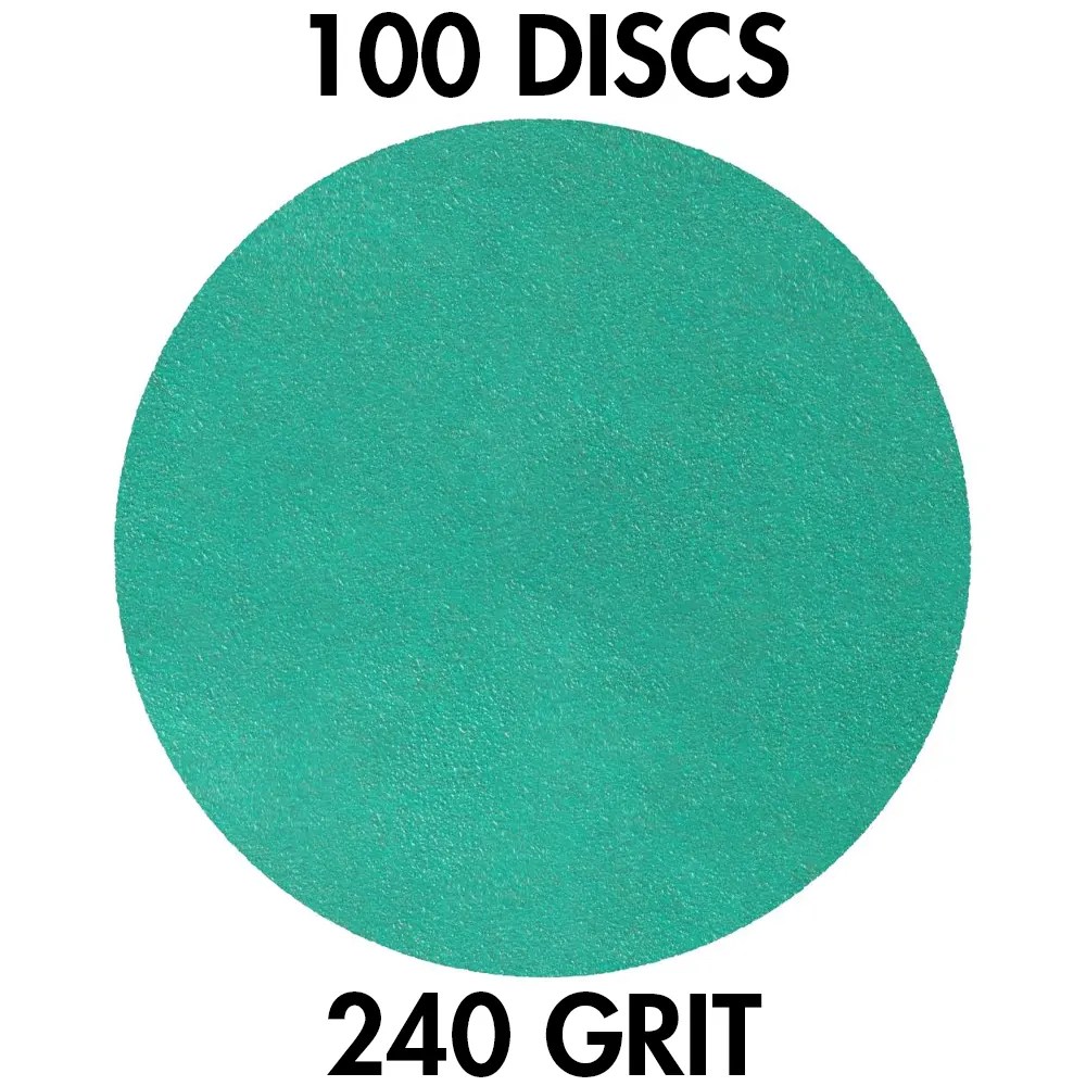 Klingspor 353157 FP 77 K T-ACT 6" H&L 0-Hole 240 Grit Sanding Discs, 100PK