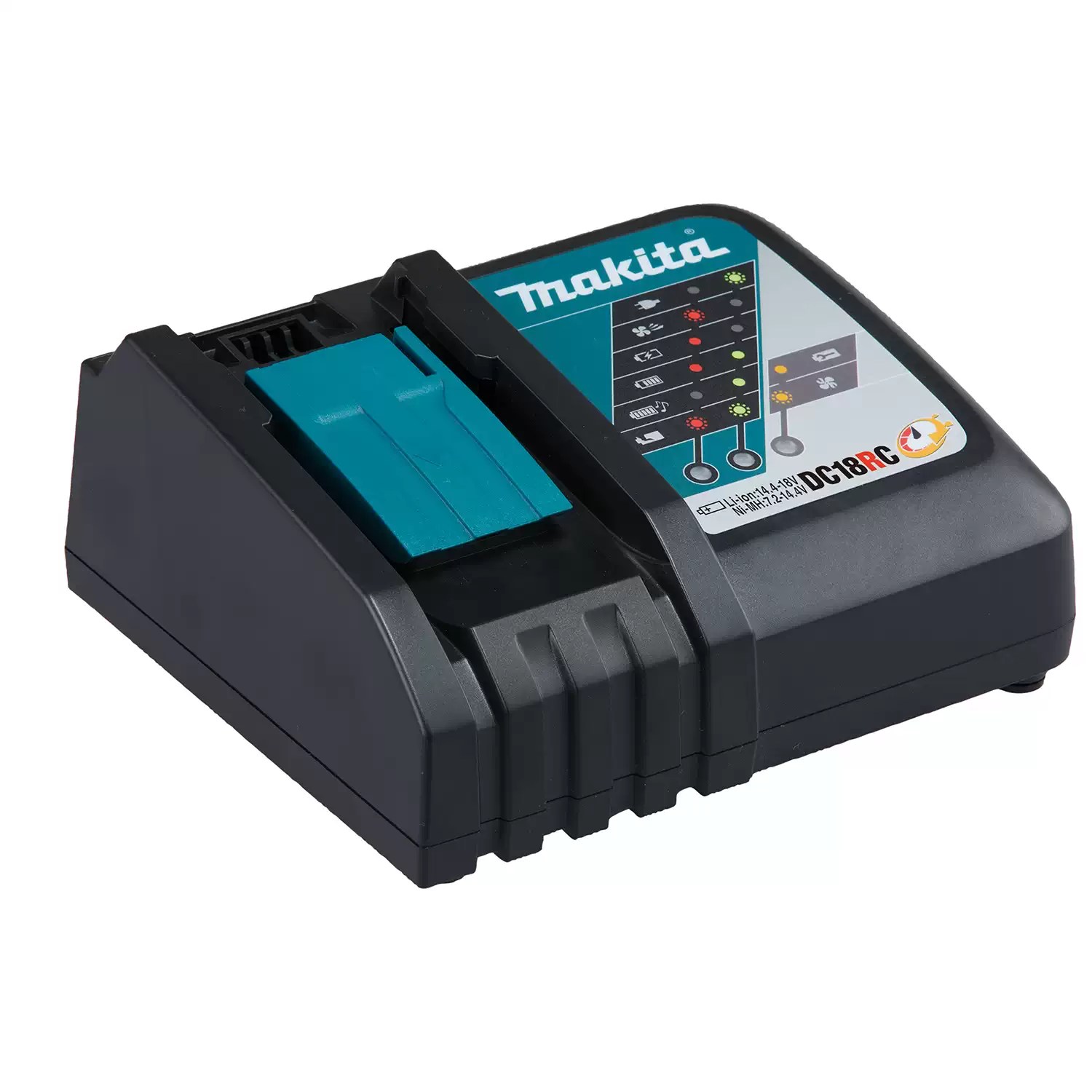 Makita DC18RC 7.2V - 18V Ni-Cad, Ni-MH and Li-Ion Slide Style Battery Charger