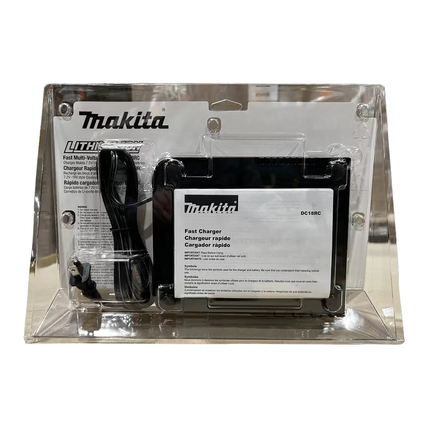 Makita DC18RC 7.2V - 18V Ni-Cad, Ni-MH and Li-Ion Slide Style Battery Charger
