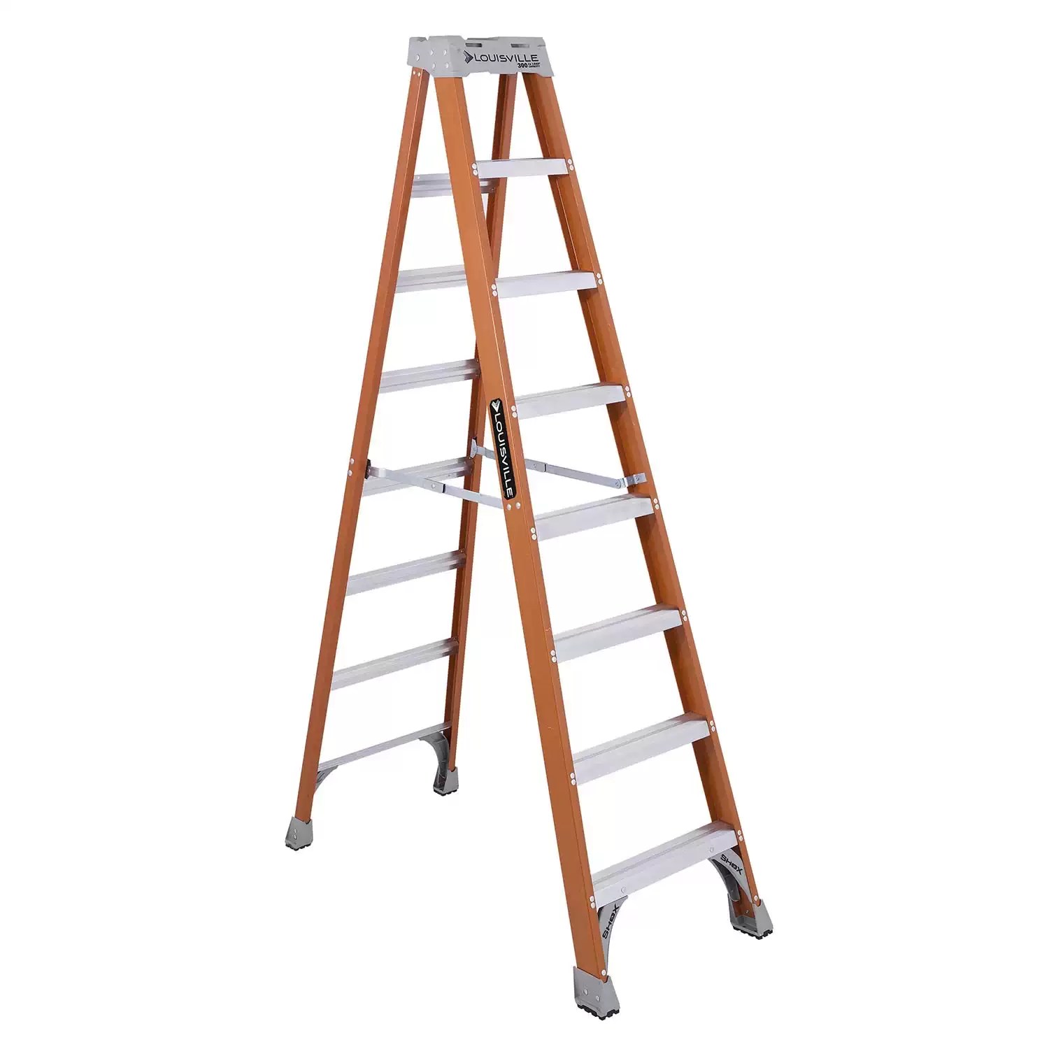 Louisville FS1508 8' Fiberglass Step Ladder, Type 1A 300lb Capacity