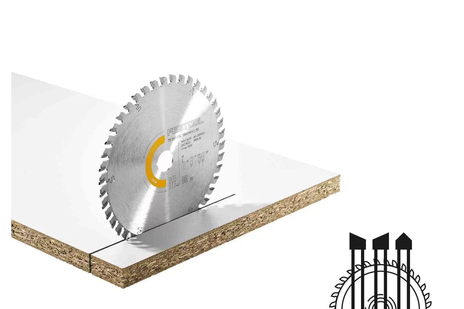 Festool 495377 Saw Blade WOOD FINE CUT HW 160x2,2x20 W48