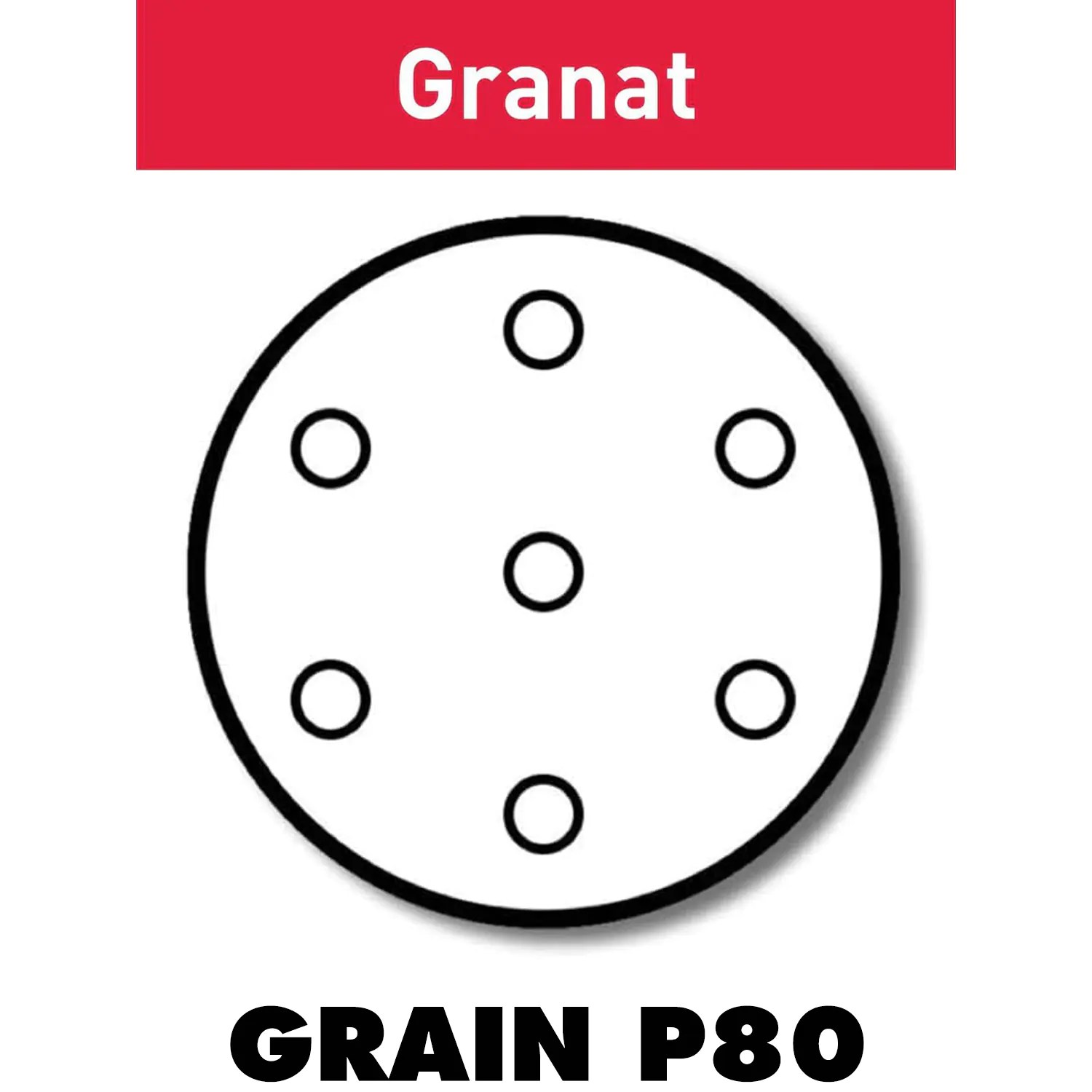 Festool 497365 3-1/2″ x 6 Hole Granat 80G Sanding Discs STF D90/6 P80 GR/50