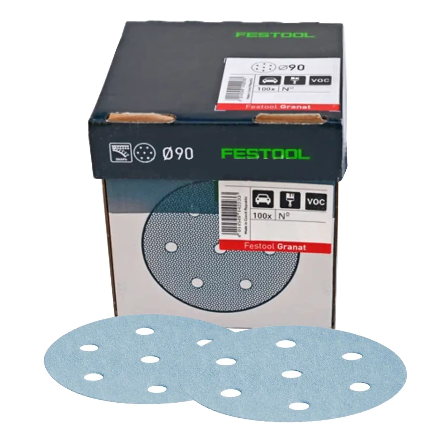 Festool 497369 3-1/2″ x 6 Hole Granat 180G Sanding Discs STF D90/6 P180 GR/100
