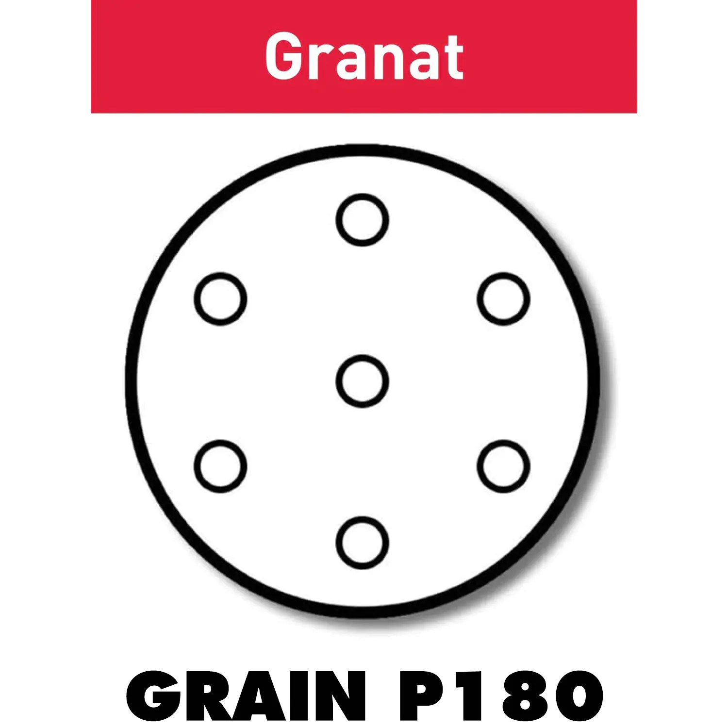 Festool 497369 3-1/2″ x 6 Hole Granat 180G Sanding Discs STF D90/6 P180 GR/100