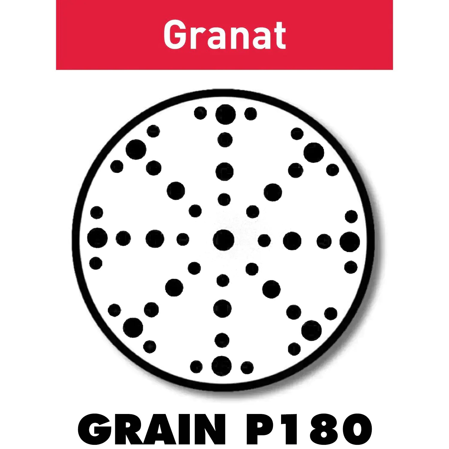 Festool 575166 6" x 48 Hole Granat 180G Sanding Discs STF D150/48 P180 GR/100