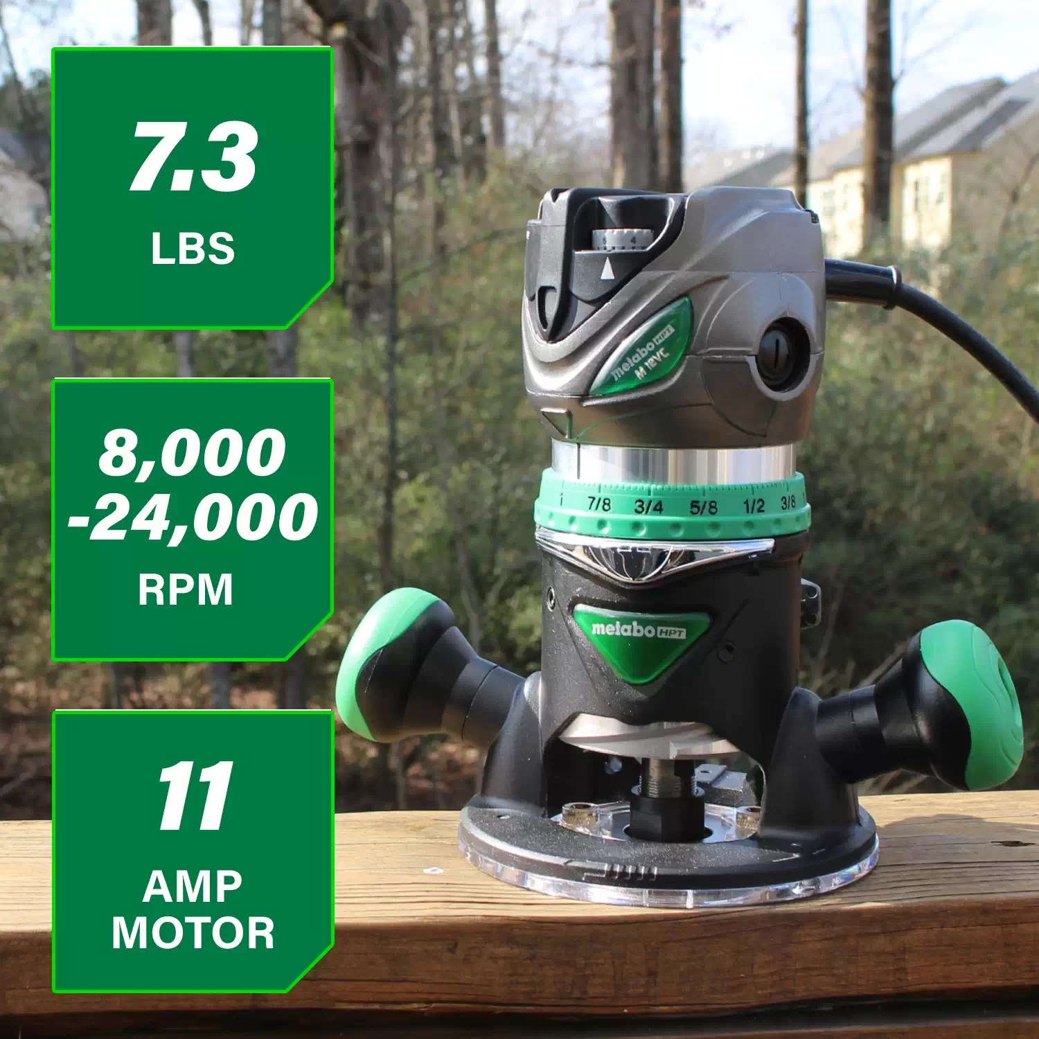 Metabo HPT M12VCM 2.25 Peak HP Variable Speed Fixed Base Router