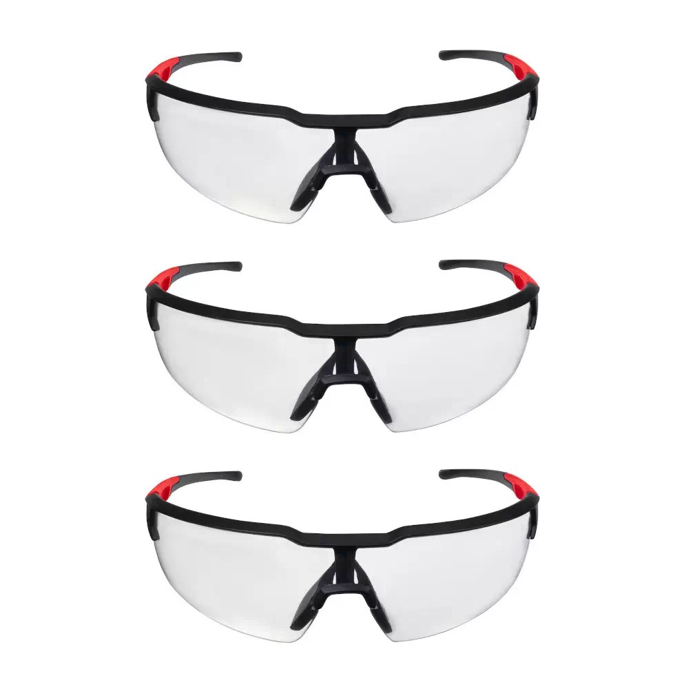 Milwaukee 48-73-2052 Clear Safety Glasses Anti-Scratch Lenses - 3 Pack