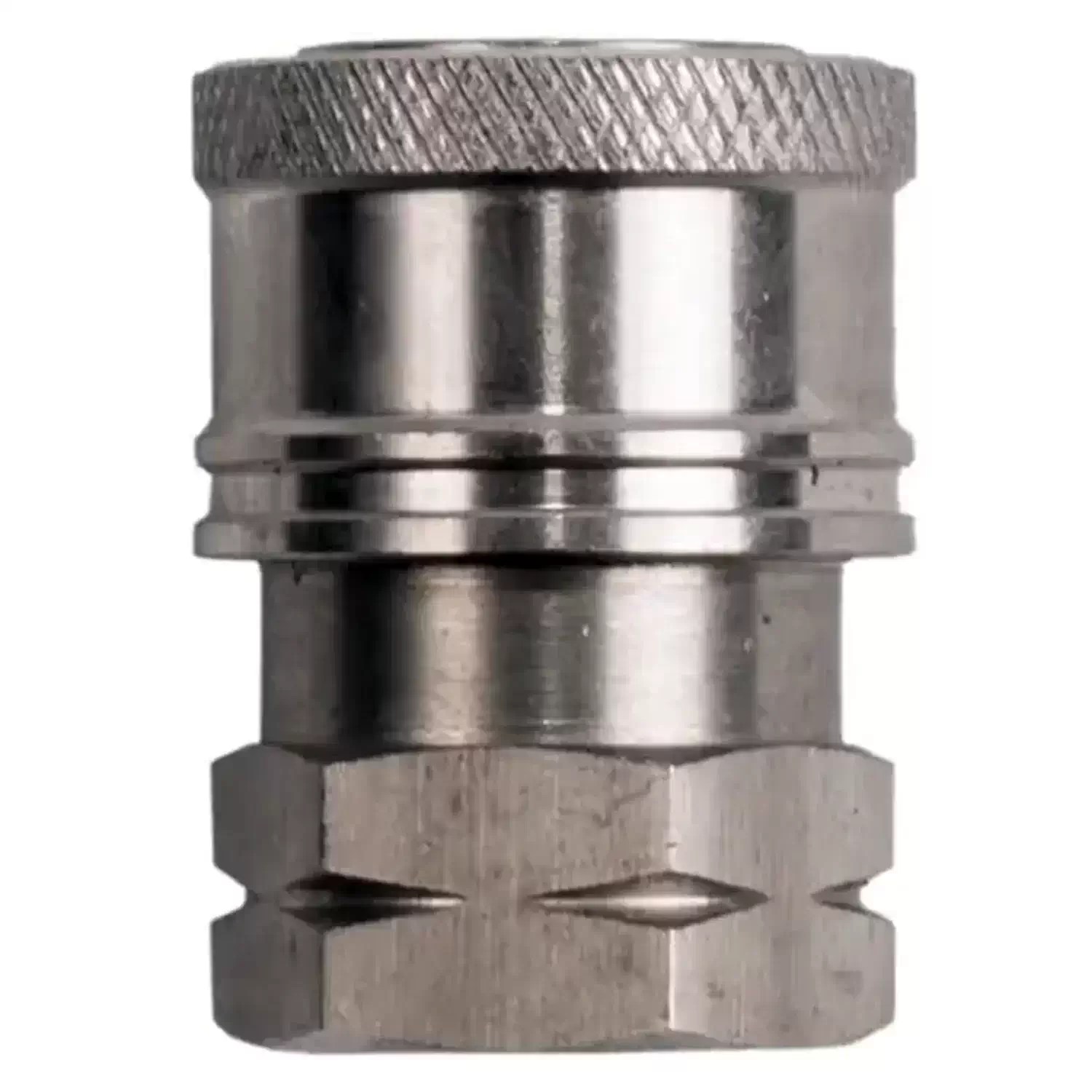 BE Power Equipment 85.300.102SBEP 1/4" Quick Connect (QC) FNPT Stainless Steel Pressure Washer Coupler