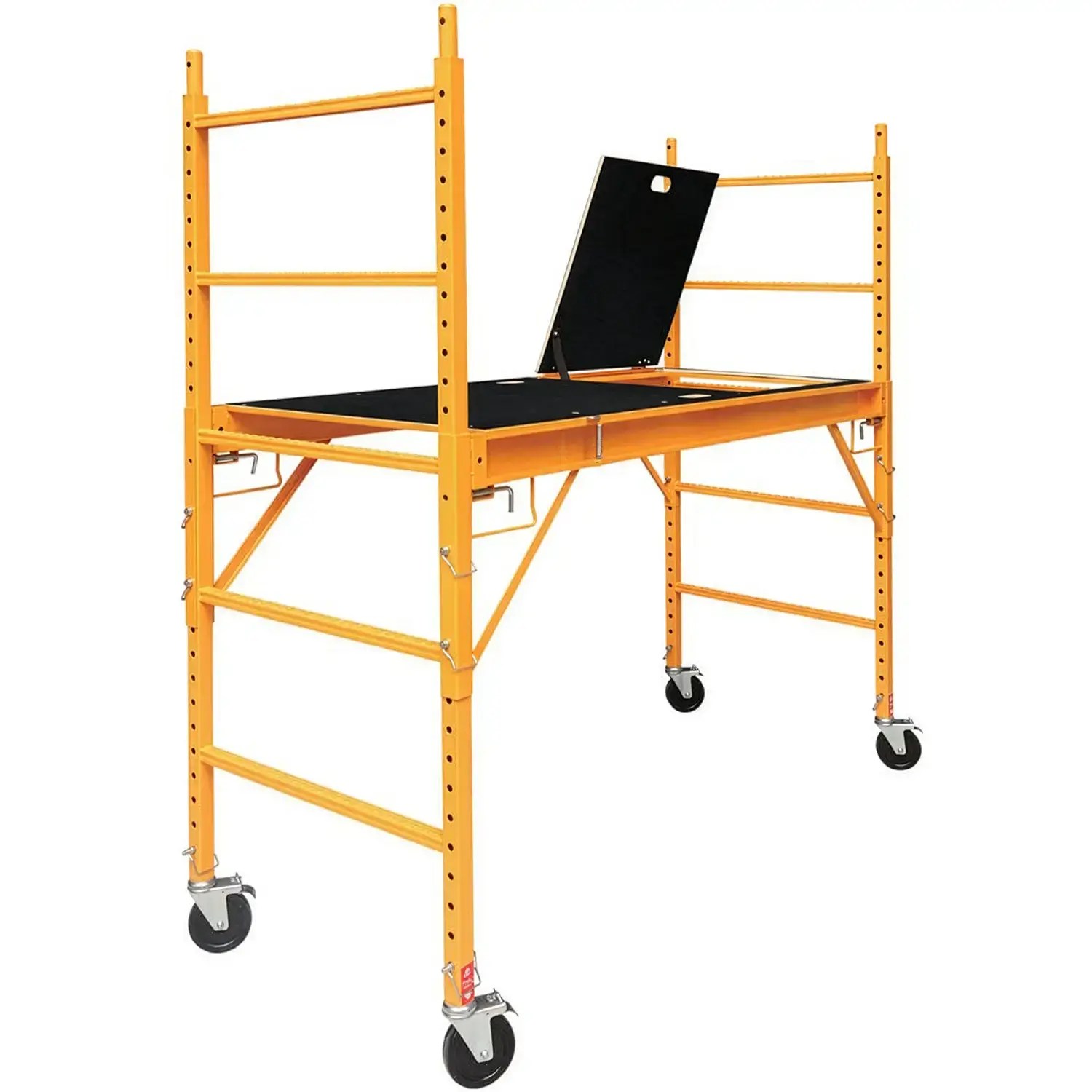 ROK 22362 1000 lbs 6' Mobile Scaffolding Kit with Trap Door and Casters
