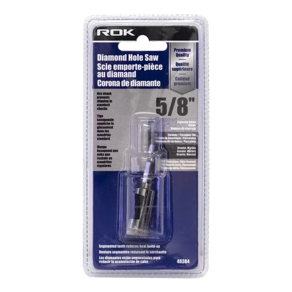ROK 48384 5/8" Premium Diamond Hole Saw