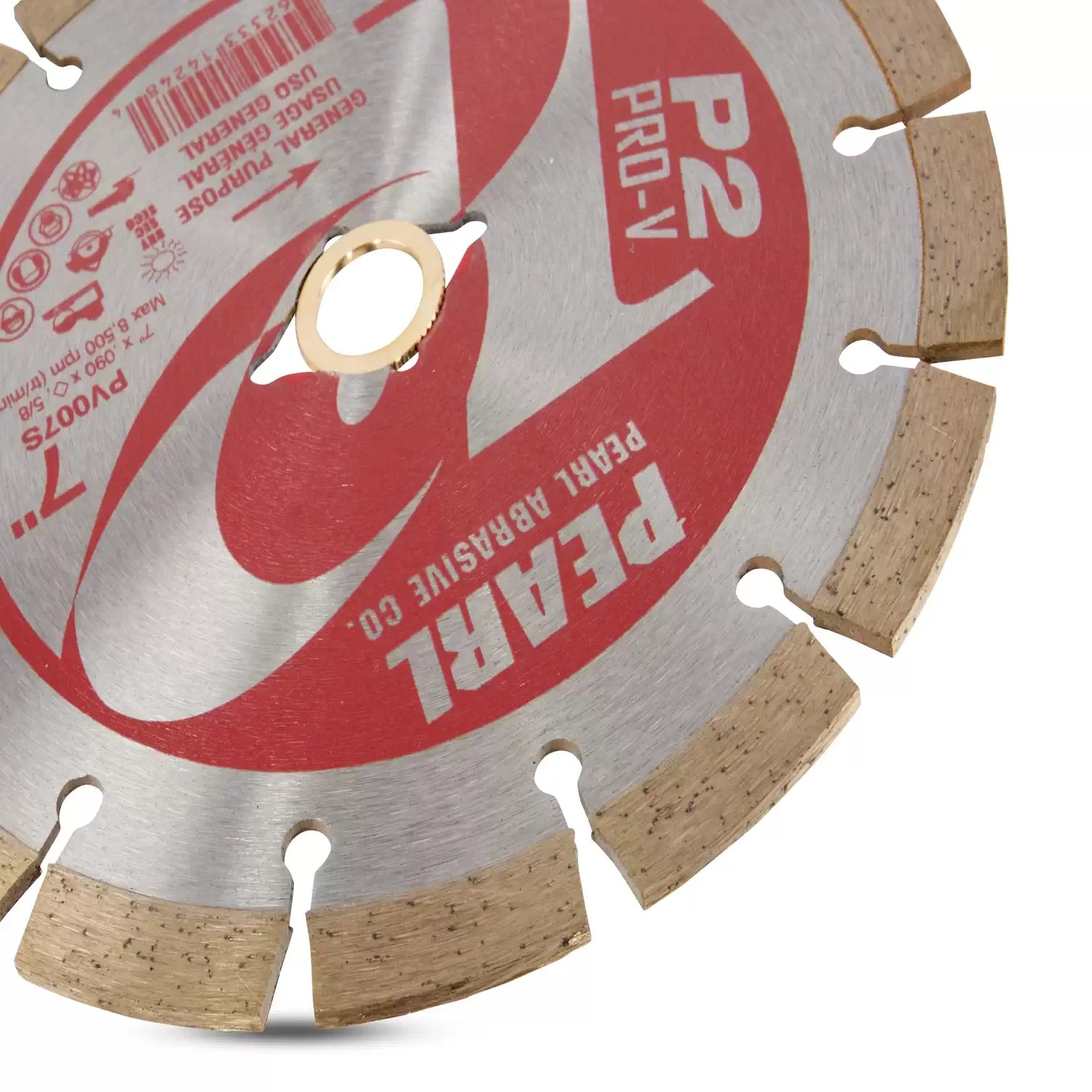 Pearl PV007S 7" x .080 P2 Pro-V Segmented Diamond Blade for Concrete & Masonry 5/8"-20mm