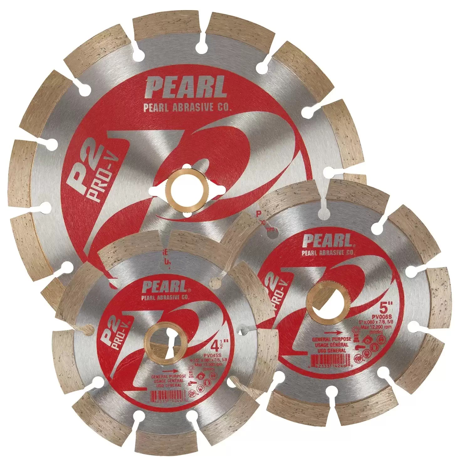 Pearl PV1212XL 12" x .125 P2 Pro-V Segmented Diamond Blade for Concrete & Masonry 1" Arbor