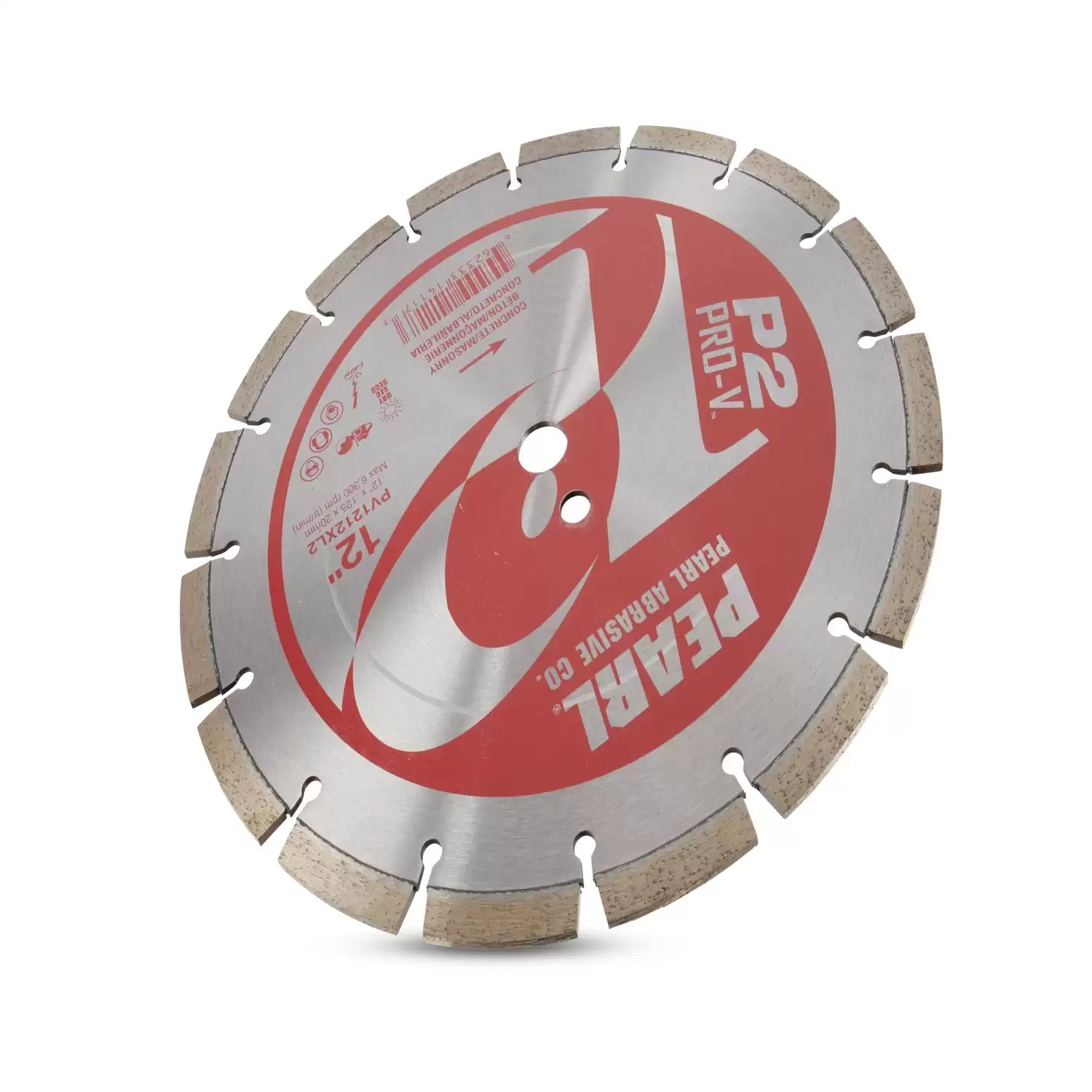 Pearl PV1212XL2 12" x .125 P2 Pro-V  Segmented Diamond Blade for Concrete & Masonry 20mm