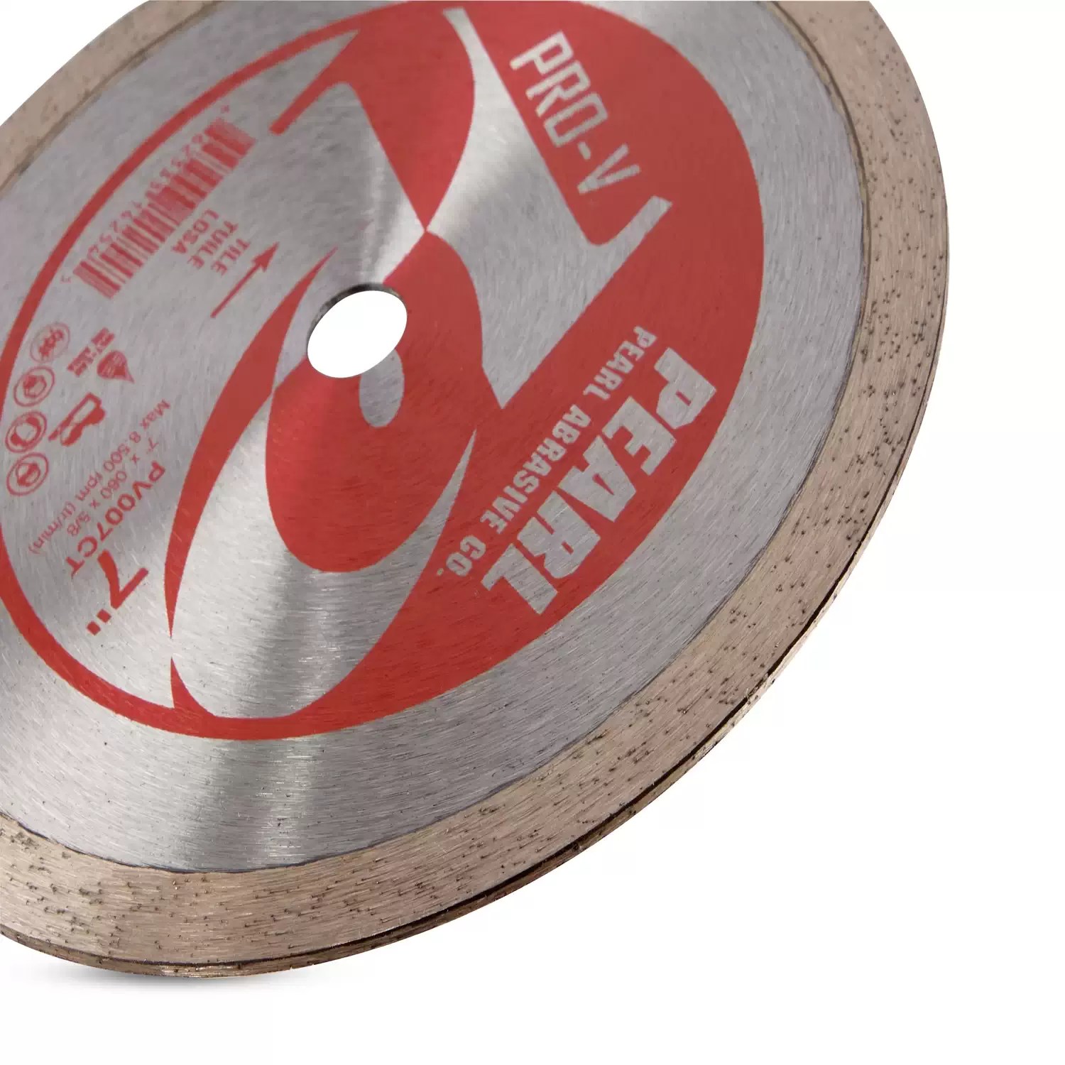Pearl PV007CT 7" x .060 P2 Pro-V Continuous Rim Diamond Blade for Tile 5/8″