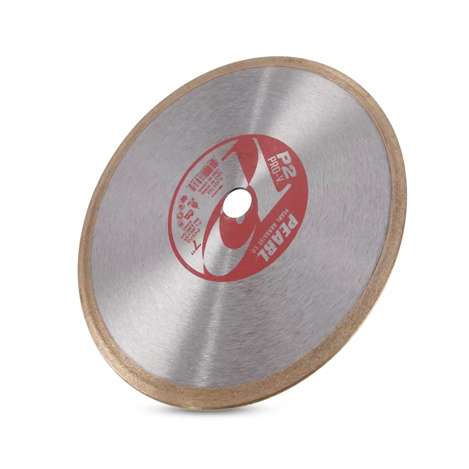 Pearl PV07G 7" x .050 P2 Pro-V  Continuous Rim Diamond Blade for Glass & Porcelain Tile 5/8"