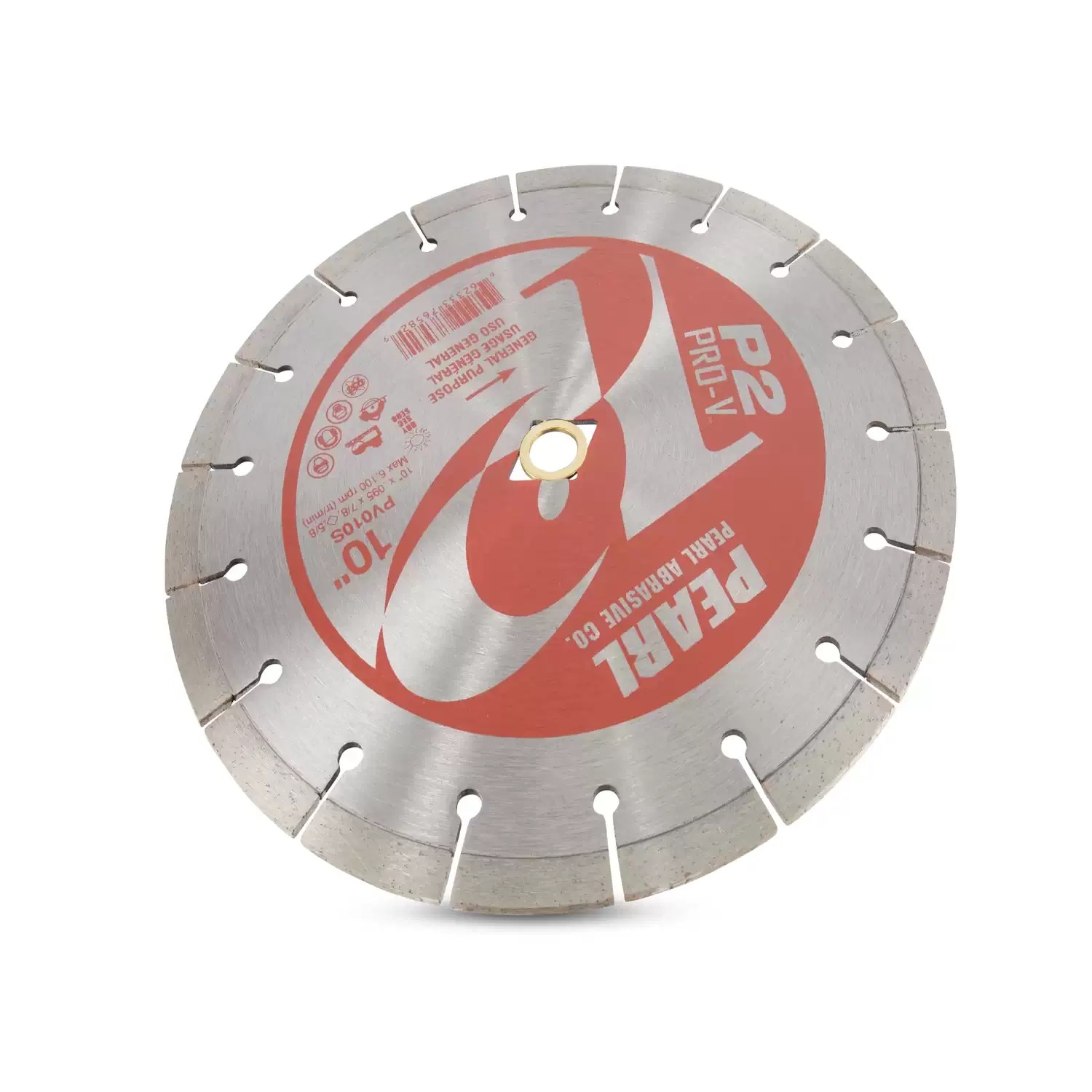 Pearl PV010S 10" x .095 P2 Pro-V Segmented Diamond Blade for Concrete & Masonry 7/8", 5/8"