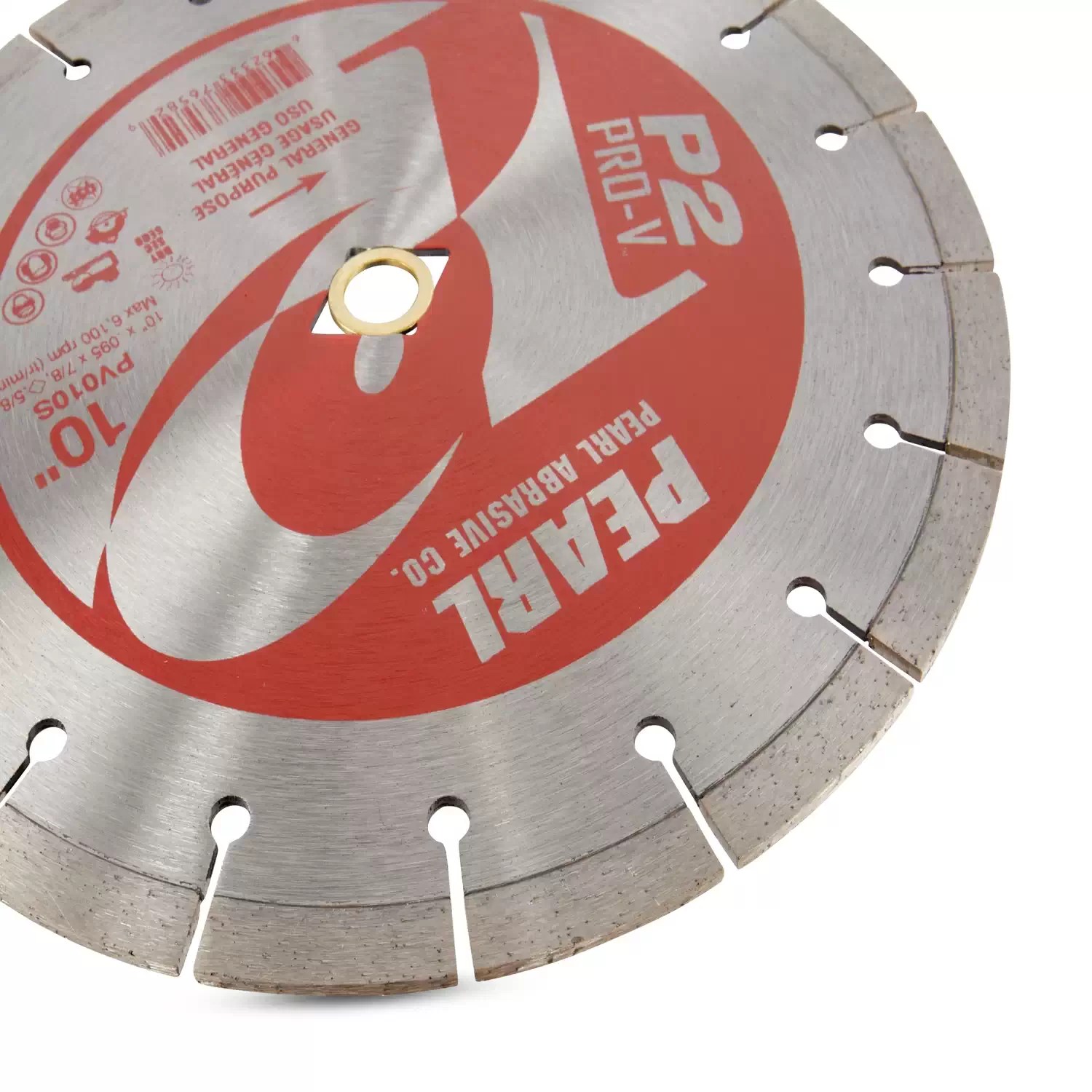 Pearl PV010S 10" x .095 P2 Pro-V Segmented Diamond Blade for Concrete & Masonry 7/8", 5/8"