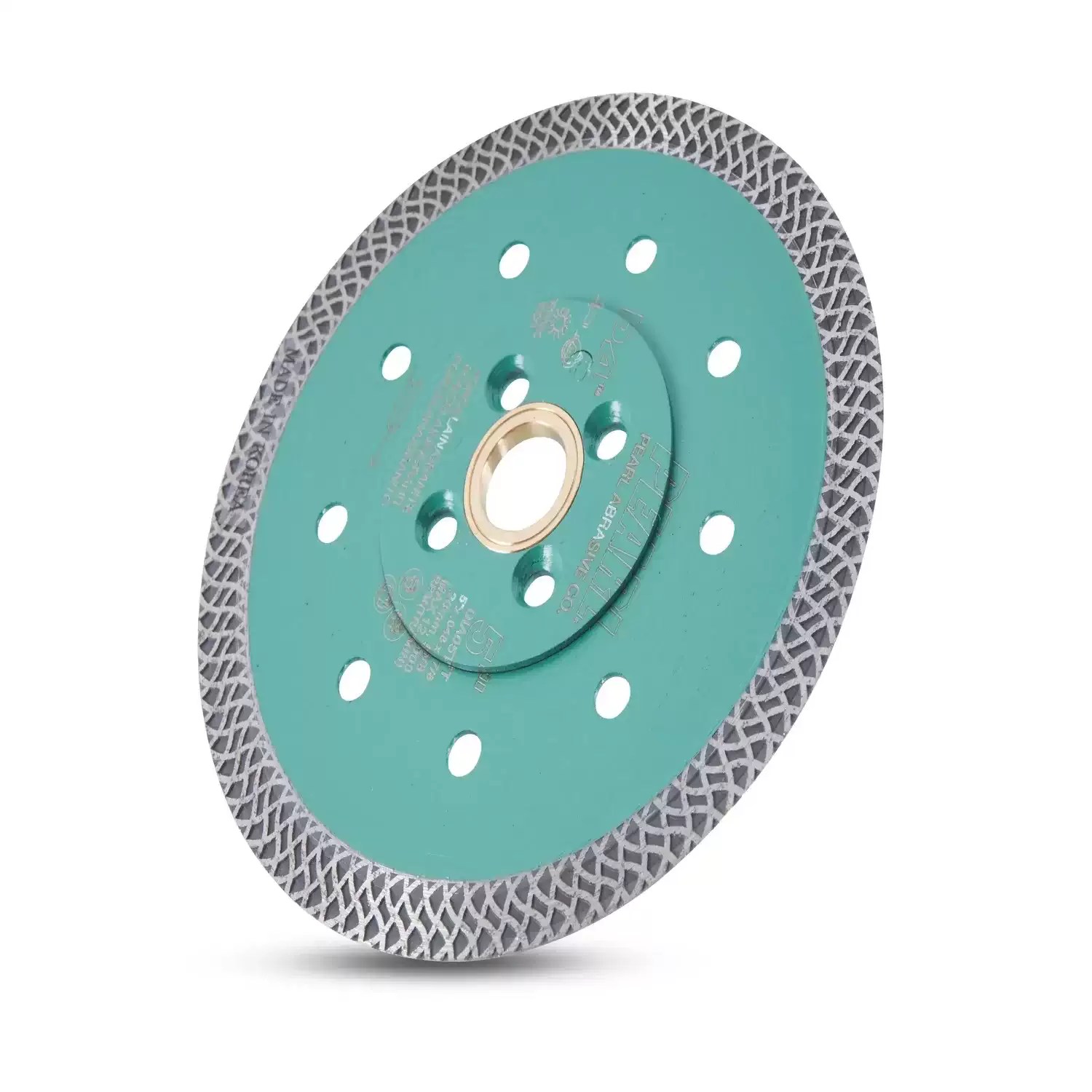 Pearl DIA05TT 5" P4 Thin Mesh Turbo Diamond Blade for Porcelain 5/8"-20mm-7/8" Arbor 4 Holes