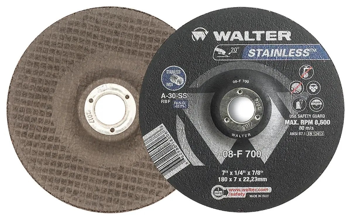 Walter Surface Technologies 08F700 Grinding Wheel DEPRESSED CENTER  7 X  1/4"  A30SS