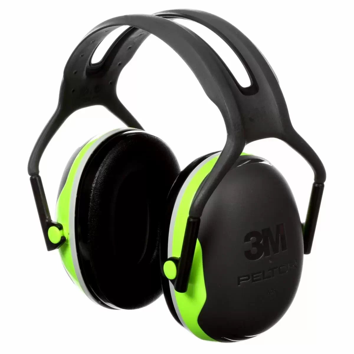 3M X4A Peltor X Series 27dB Earmuffs Black/Chartreuse, Over the Head
