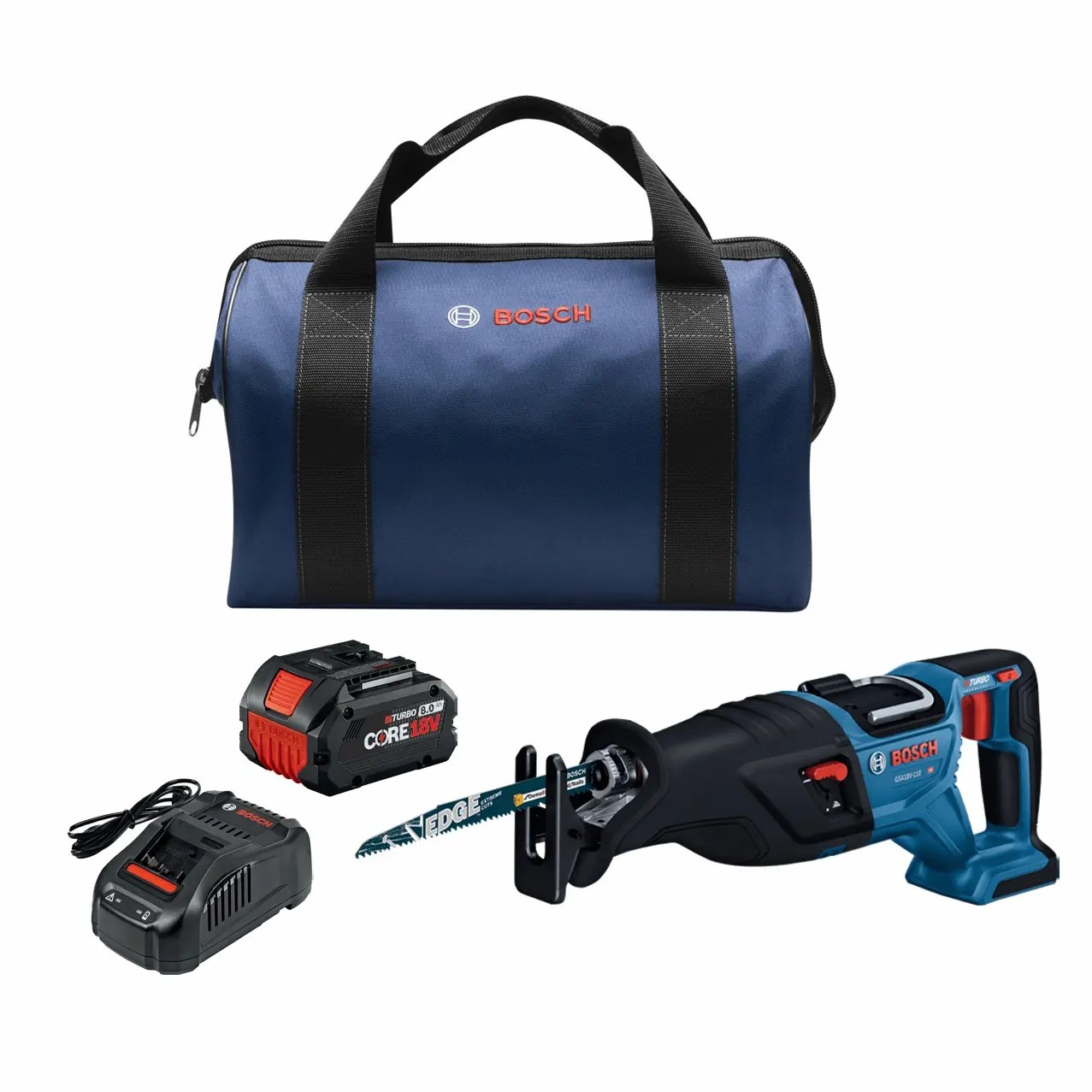 BOSCH GSA18V-110B14 PROFACTOR™ 18V 1-1/8 In. Reciprocating Saw Kit with (1) CORE18V 8.0 Ah PROFACTOR™ Performance Battery