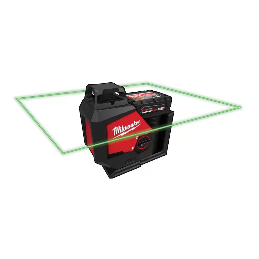 Milwaukee 3631-21 M12 Green 360&amp;deg; Single Plane Laser Kit