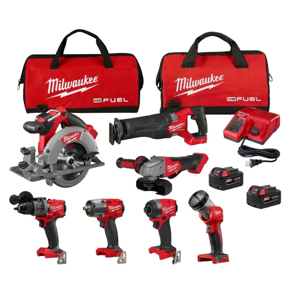 Milwaukee 3697-27 M18 FUEL 7PC 18V Lithium-Ion Brushless Cordless Combo Kit