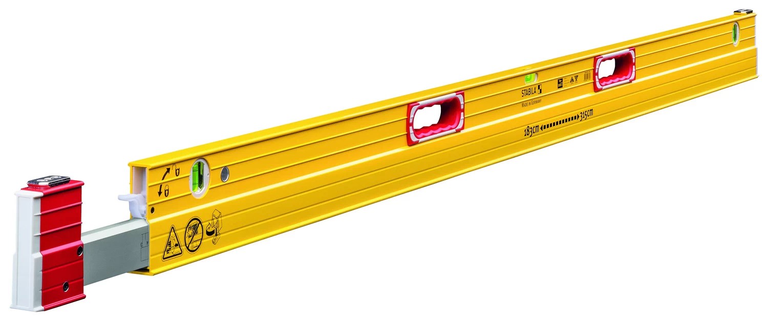 STABILA 35610 Type 106T 6ft-10ft Plate Level with stand-offs.