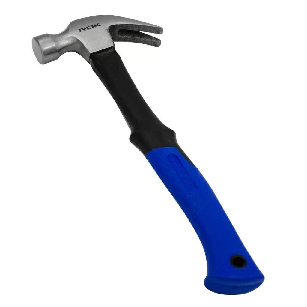 ROK 65515 8 OZ Claw Hammer, Fiberglass handle