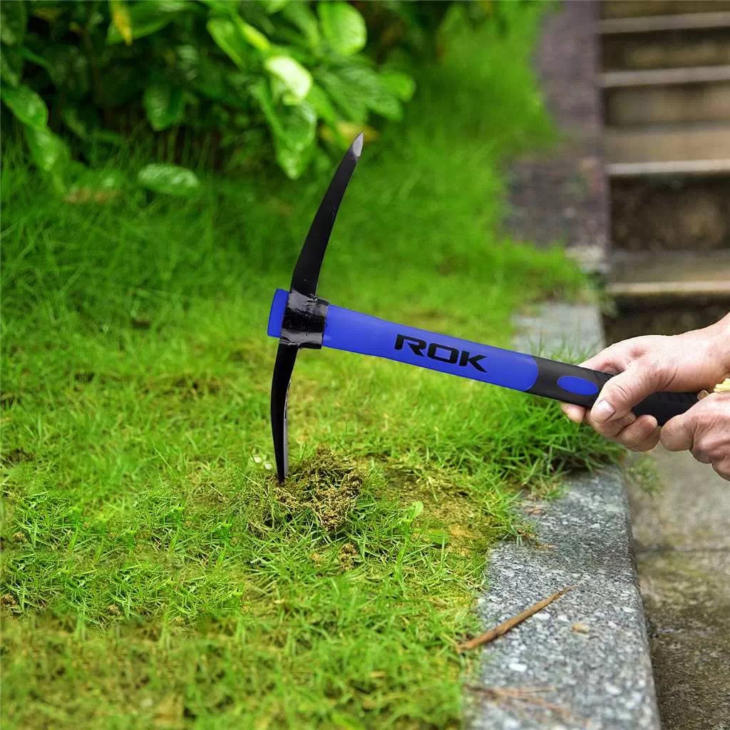 ROK 65754 1-1/2lb Garden Mini Pick Mattock in Use