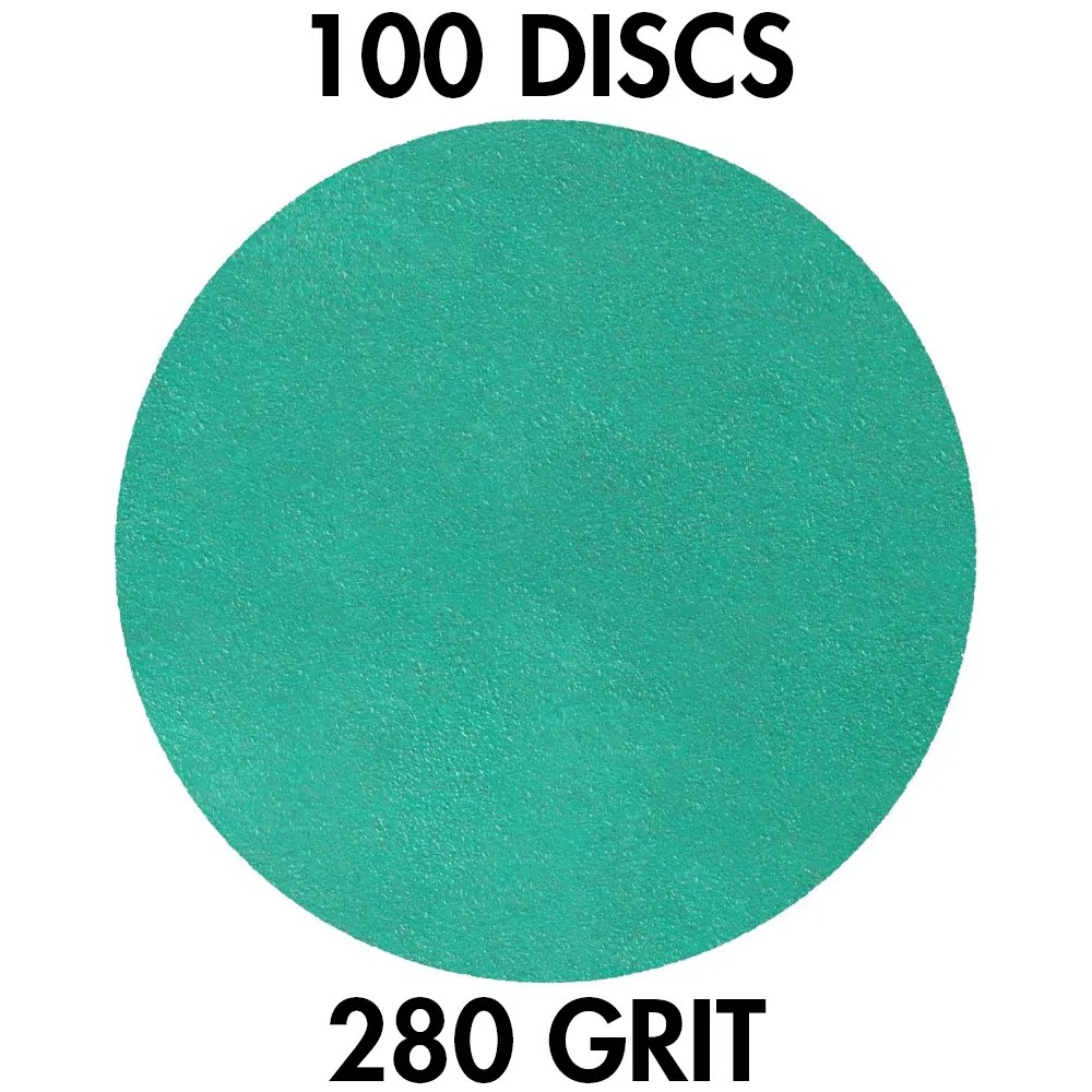 Klingspor 353176 FP 77 K T-ACT 5" H&L 0-Hole 280 Grit Sanding Discs, 100PK