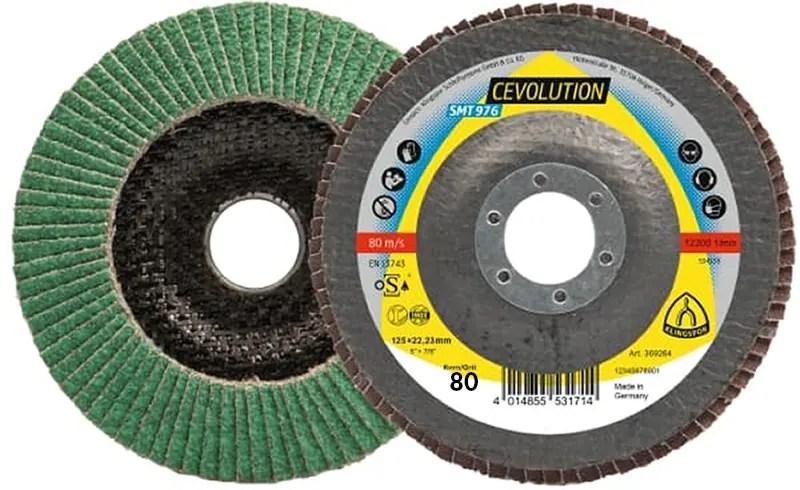 Klingspor 369271 SMT 976 Special CEVOLUTION 80G 4-1/2" x 7/8" Abrasive Mop Disc