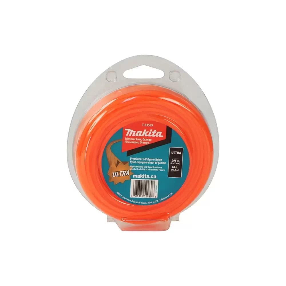 Makita T-03589 40' (12.2M) Orange Ultra Trimmer Line 0.95