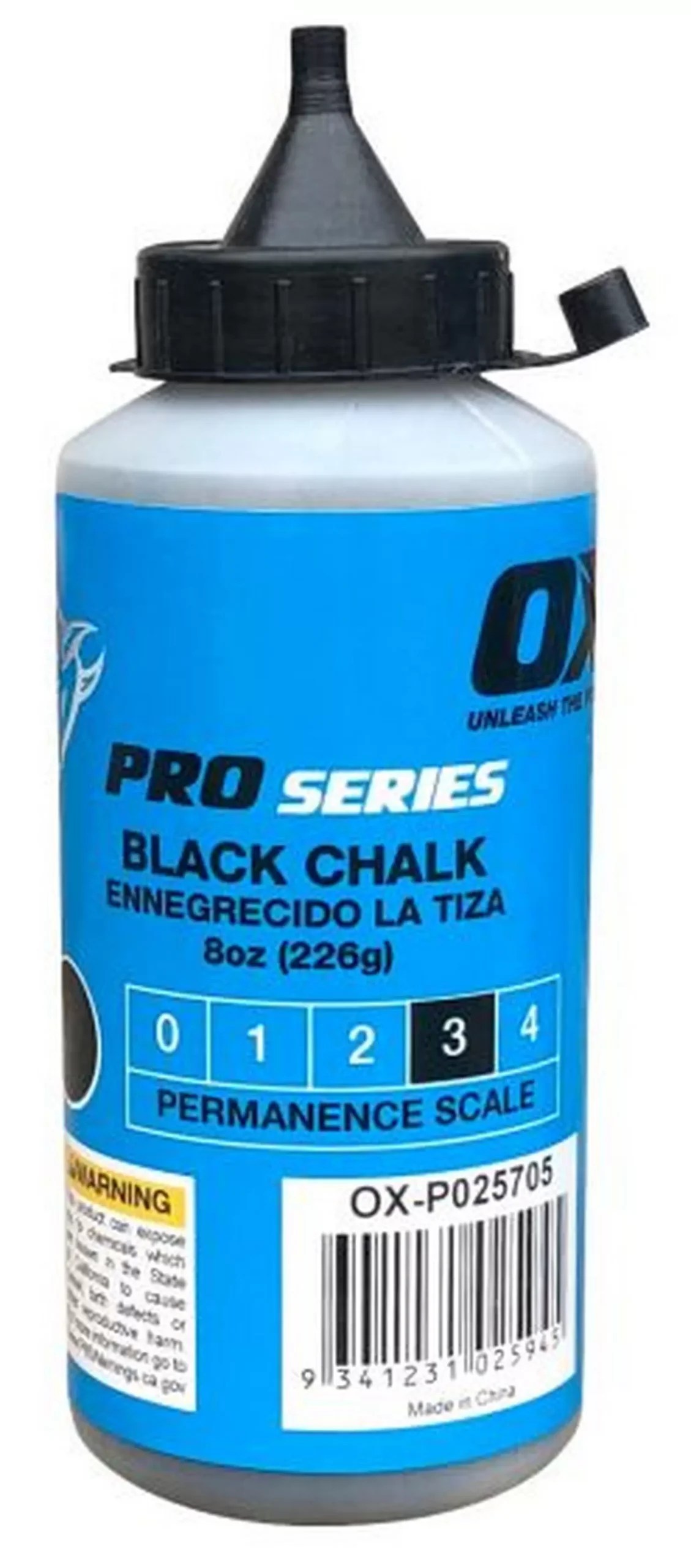 OX Tools OX-P025705 OX Pro Series 8oz Refill Chalk Reel Powder, Black