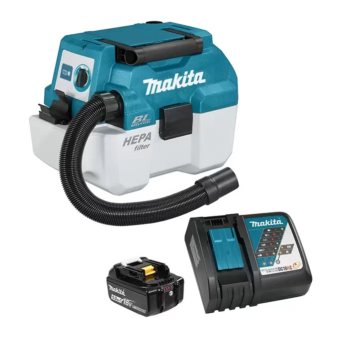 Makita DVC750LRT 18V LXT Brushless Cordless 7.5L Portable Wet/Dry Vacuum Cleaner w/XPT(5.0Ah Kit)