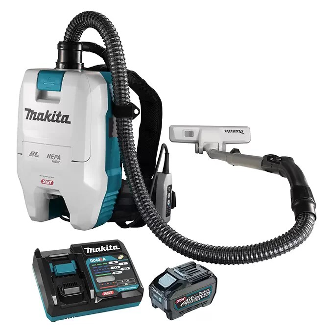 Makita VC008GT101 40V MAX XGT Brushless Cordless 2.0L Backpack Vacuum (5.0Ah Kit)