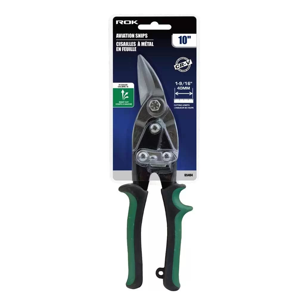 ROK 65404 10" Right Aviation Tin Snips
