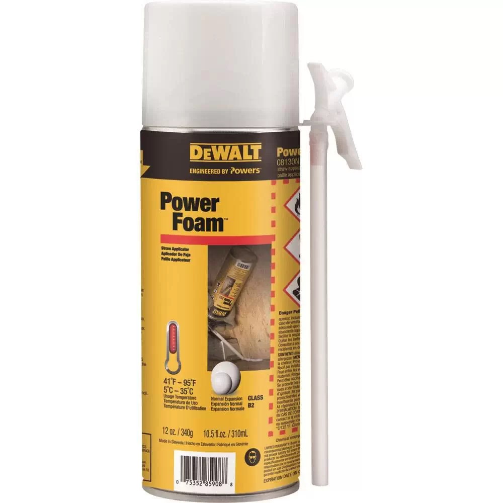 Dewalt 08130N-PWR 12 OZ PowerFoam Polyurethane Expanding Foam