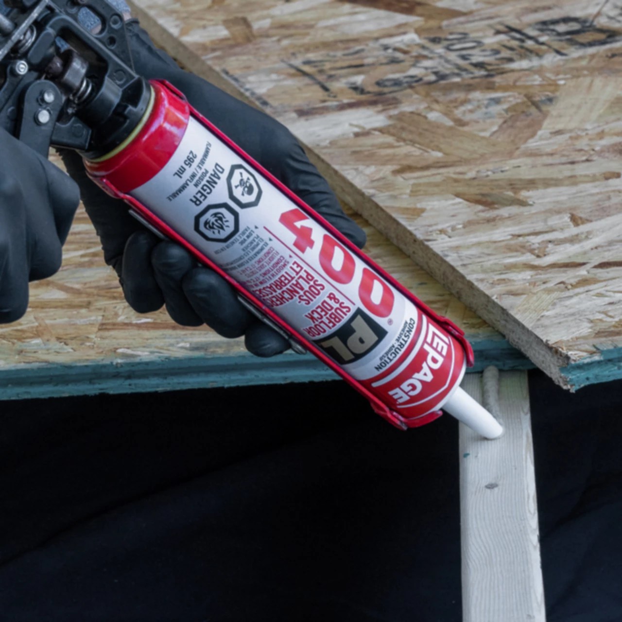 LePage PL 400 Subfloor & Deck Adhesive Application