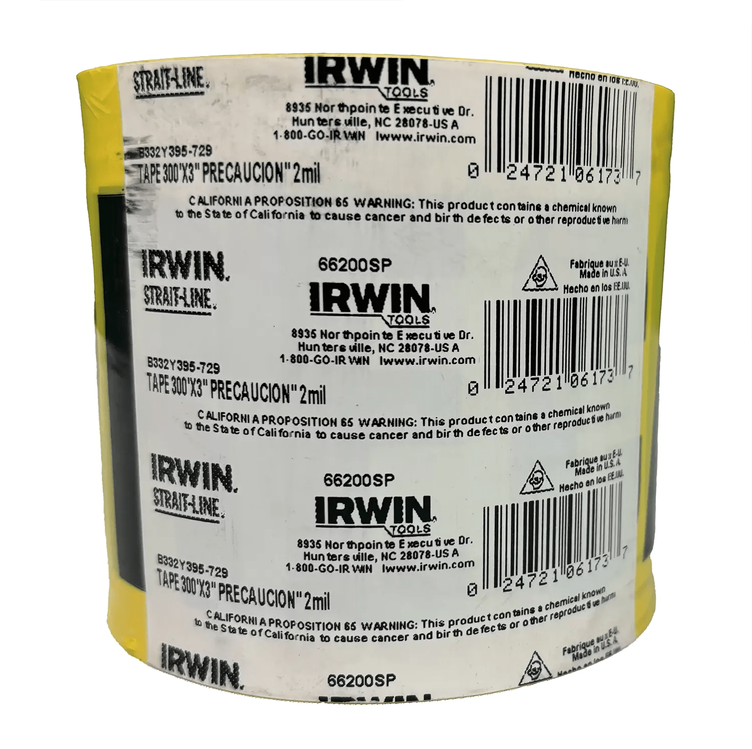 Irwin 662200SP 3" X 300' Precaucion Construction Area Barricade Tape