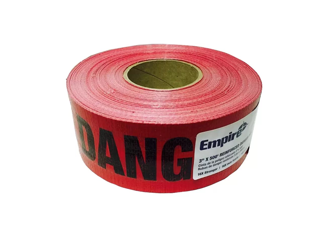 Empire 76-1004 3" x 500' Red Reinforced Danger Tape