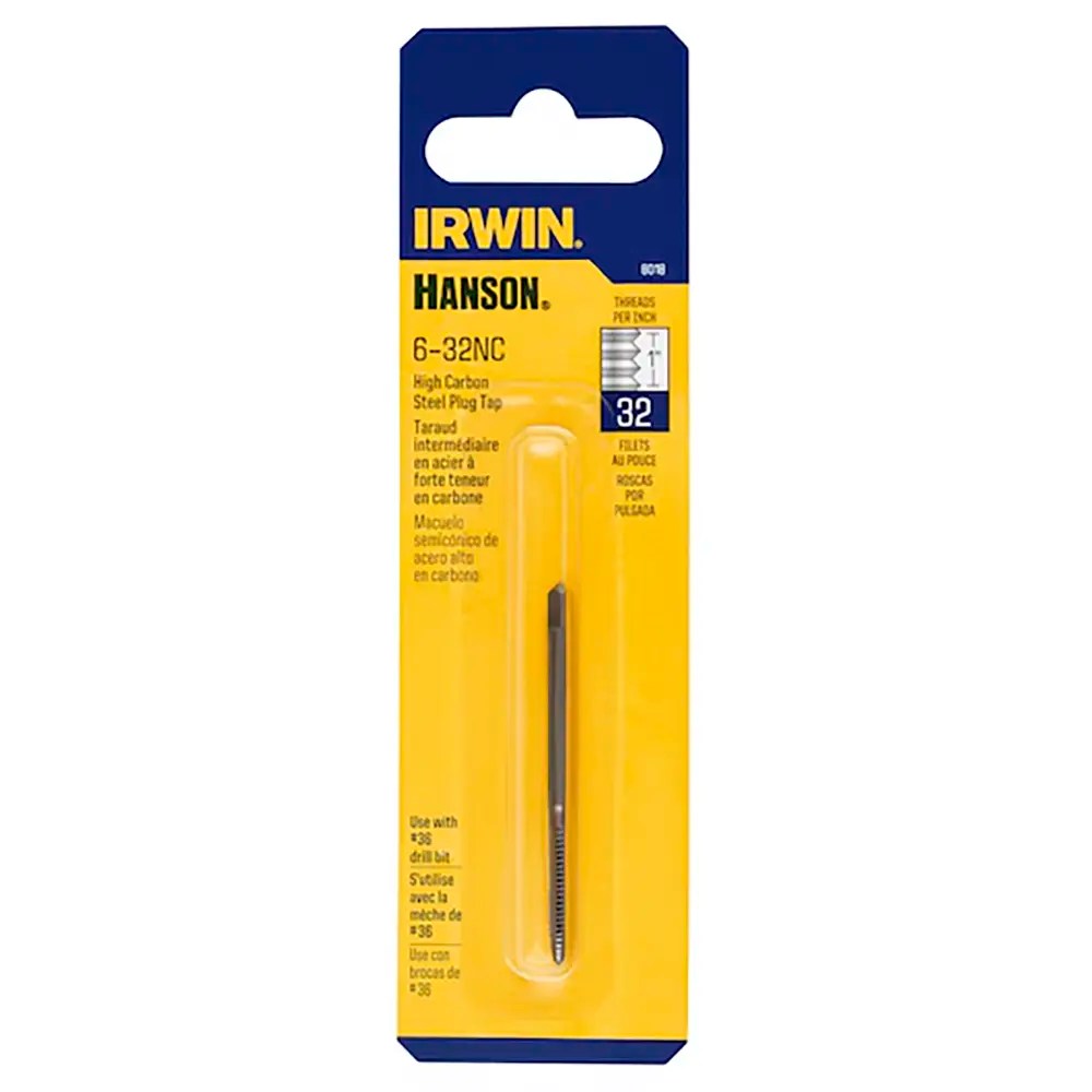Irwin 8018 #6-32NC High Carbon Steel Plug Tap