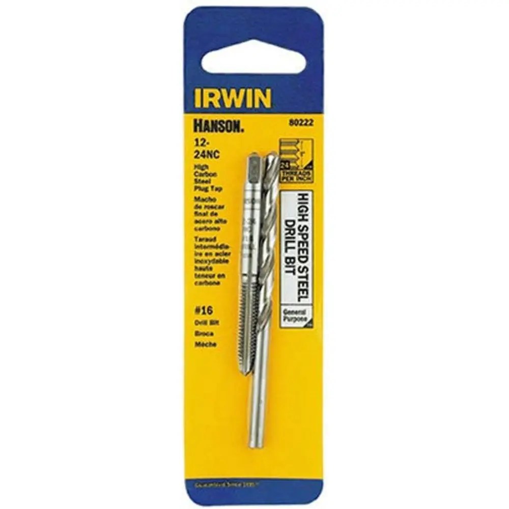 Irwin 80222 #12-24NC Plug Tap and Drill Set