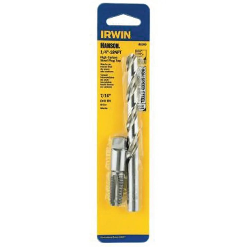 Irwin 80260 1/4"-18NPT Plug Tap and Drill Set