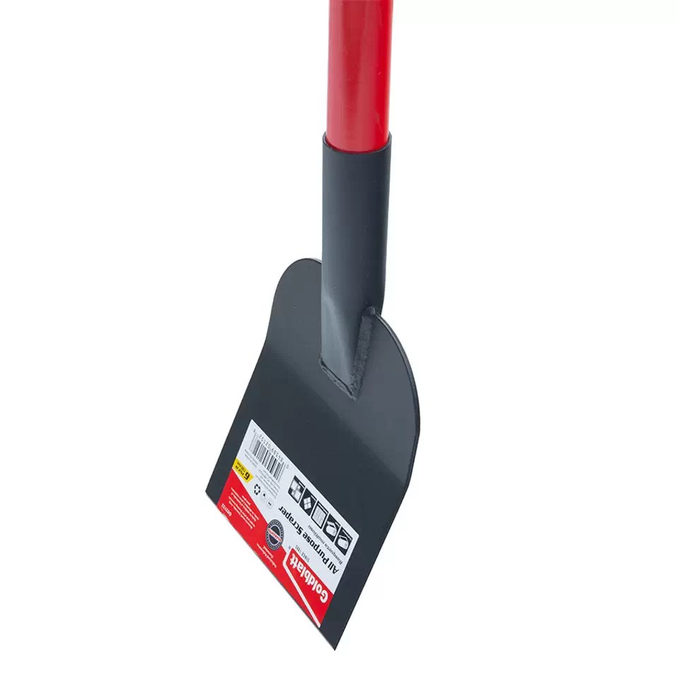 Goldblatt G02152 6" All-Purpose Scraper with Long Fiberglass Handle