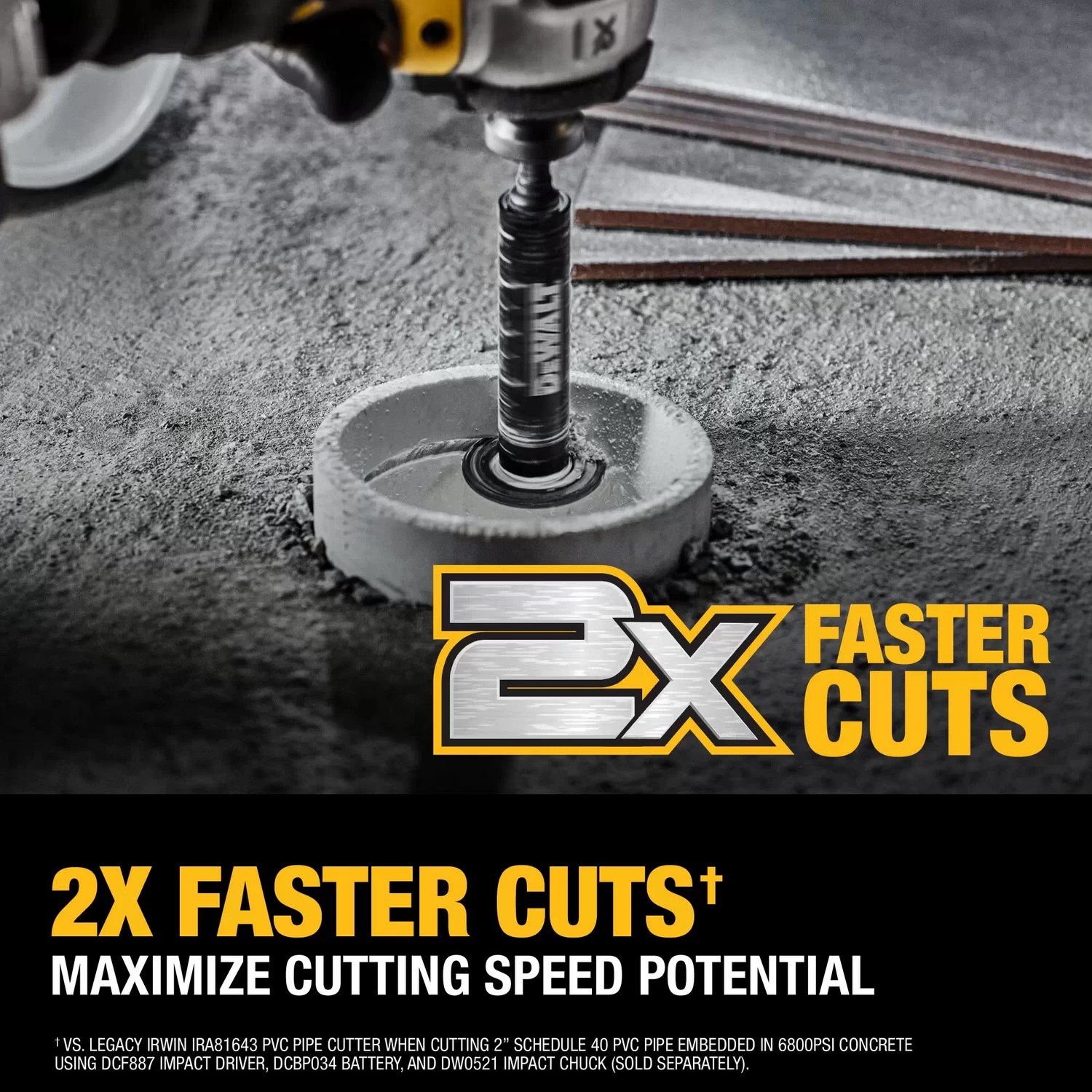 Dewalt DWAIPCIR 1/4" Hex Impact Connect Inside PVC Pipe Cutter