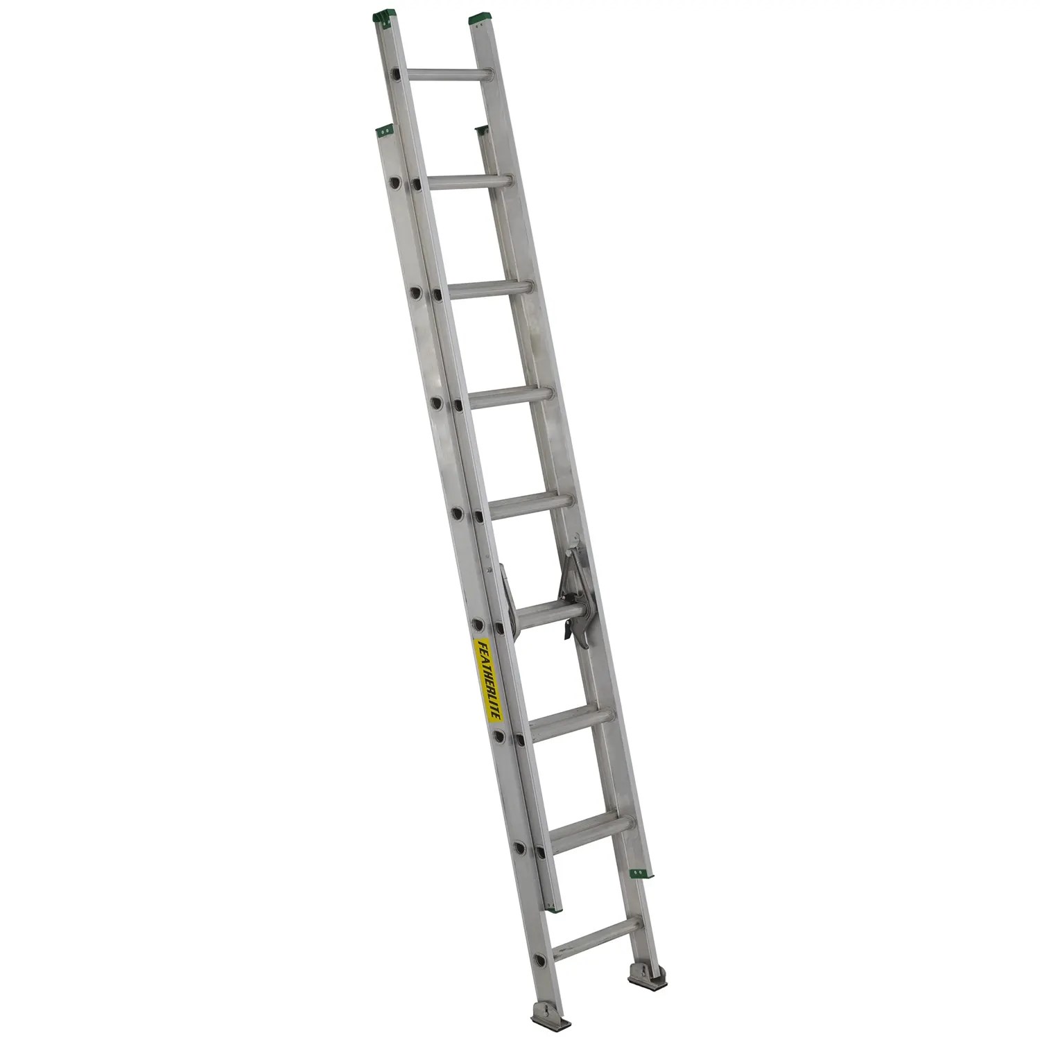 Featherlite 2216 16' Aluminum Extension Ladder, Type II, 225 lb Load Capacity